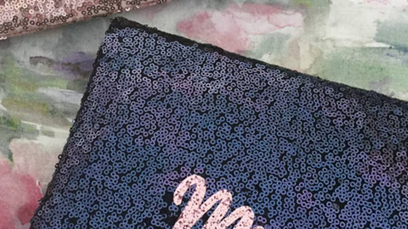 personalised bridal clutch