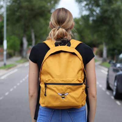 Back Packs made from recycled plastic bottles