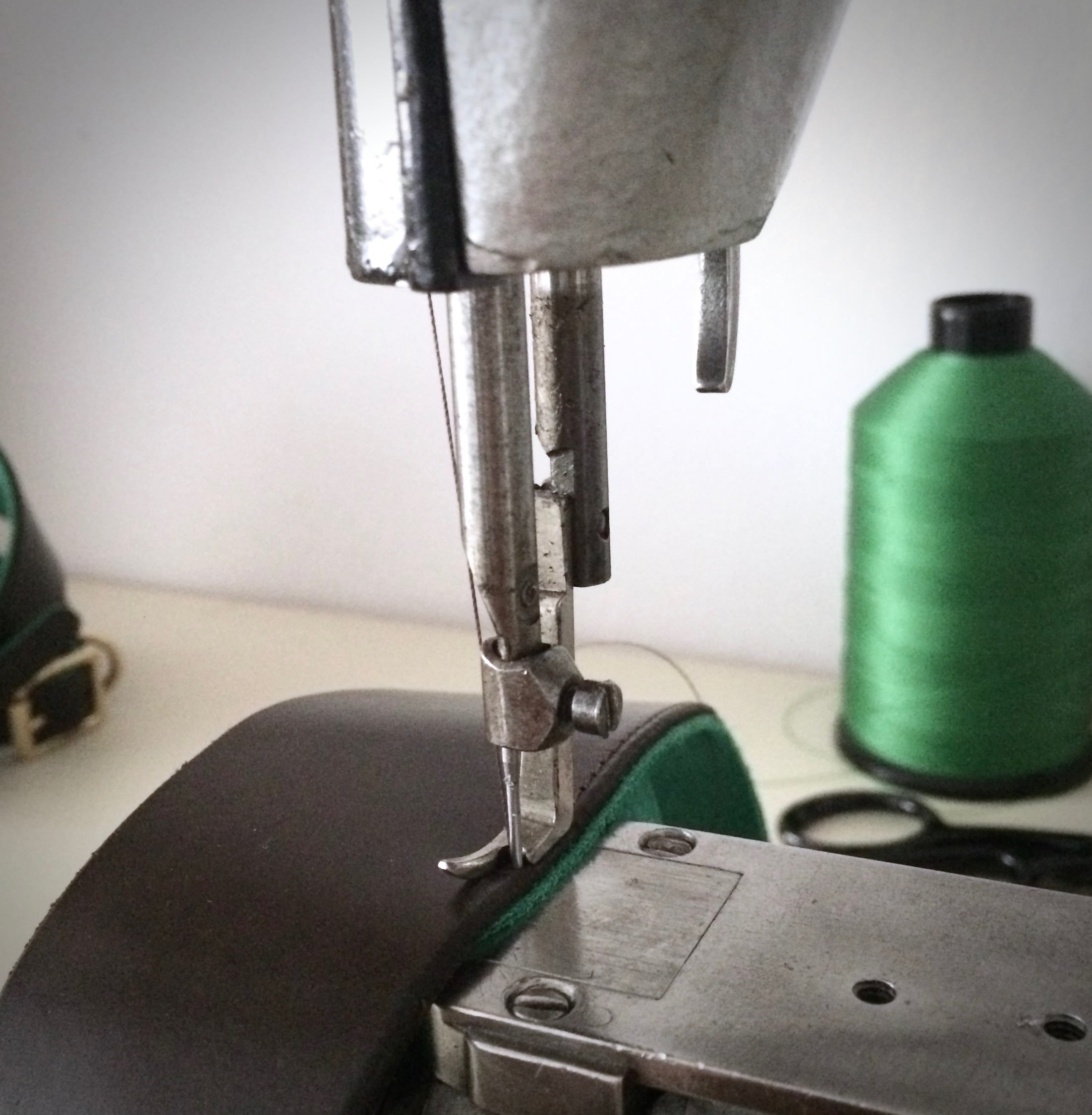 Leather and suede collar