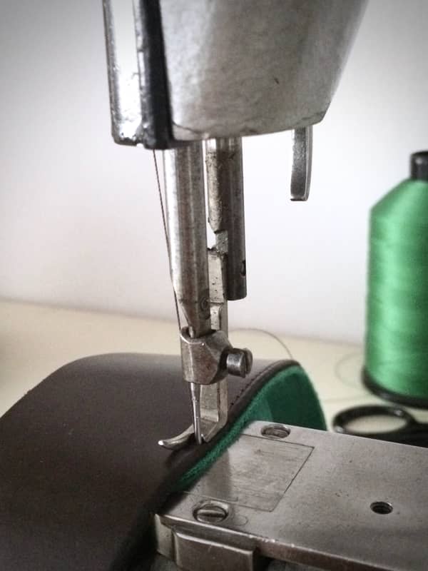 Leather and suede collar