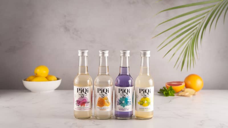 Image of 4 PiQi water kefir bottles