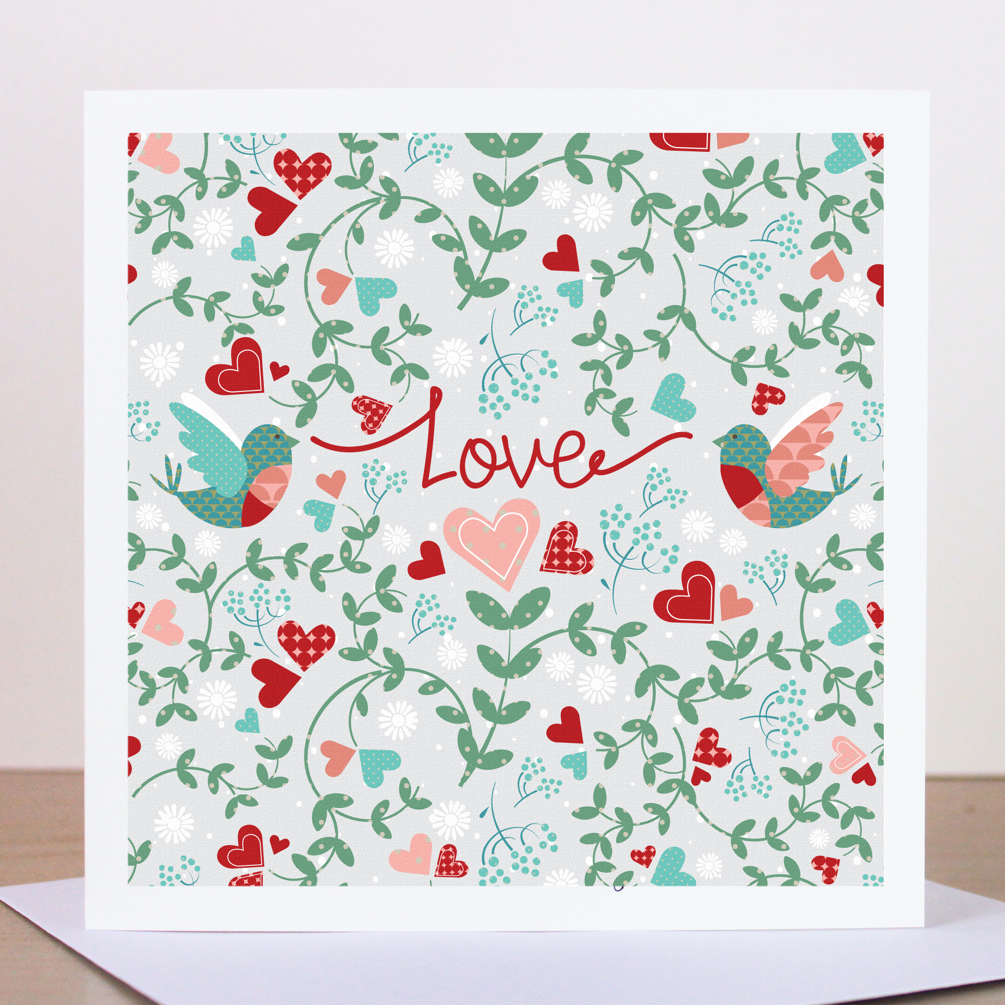 Love birds greeting card