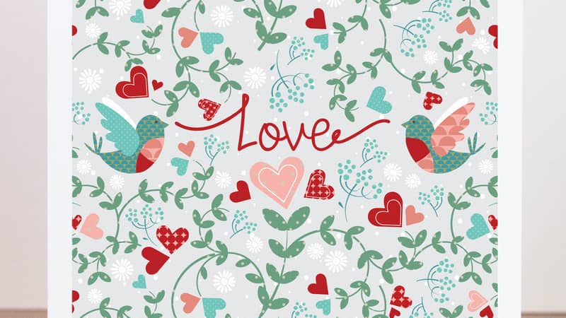 Love birds greeting card