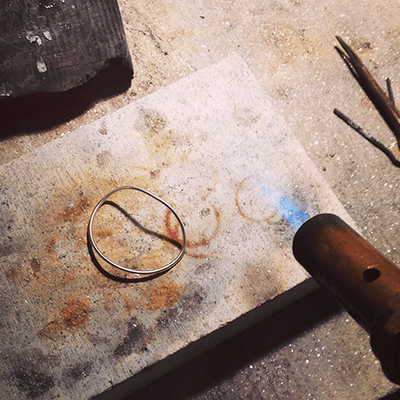 Soldering a ring
