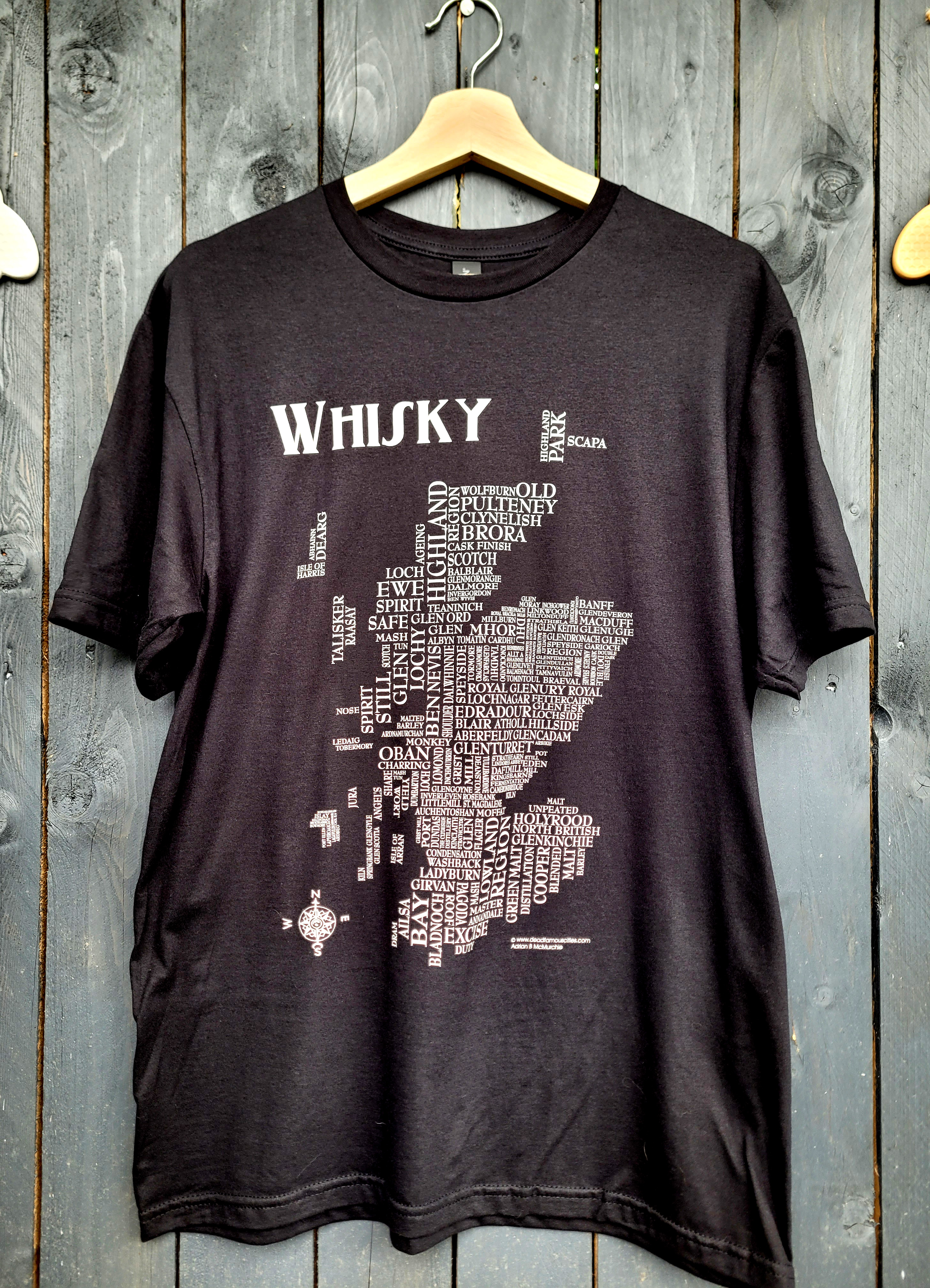 Whisky word map t-shirt
