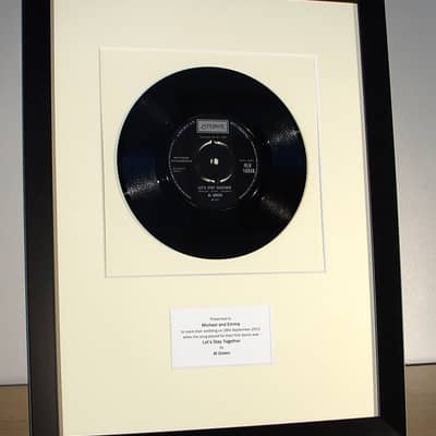 Framed vinyl single