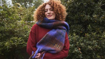 women wearing autumnal scarf