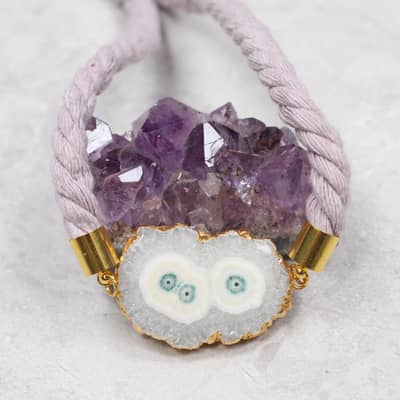 Druzy Stalacite Rope Necklace