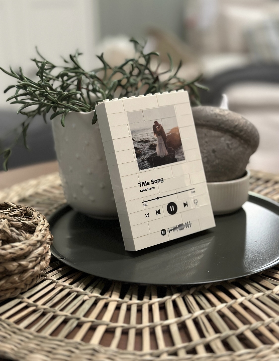 Spotify Music Personalised LEGO Photo Block Puzzle Gift