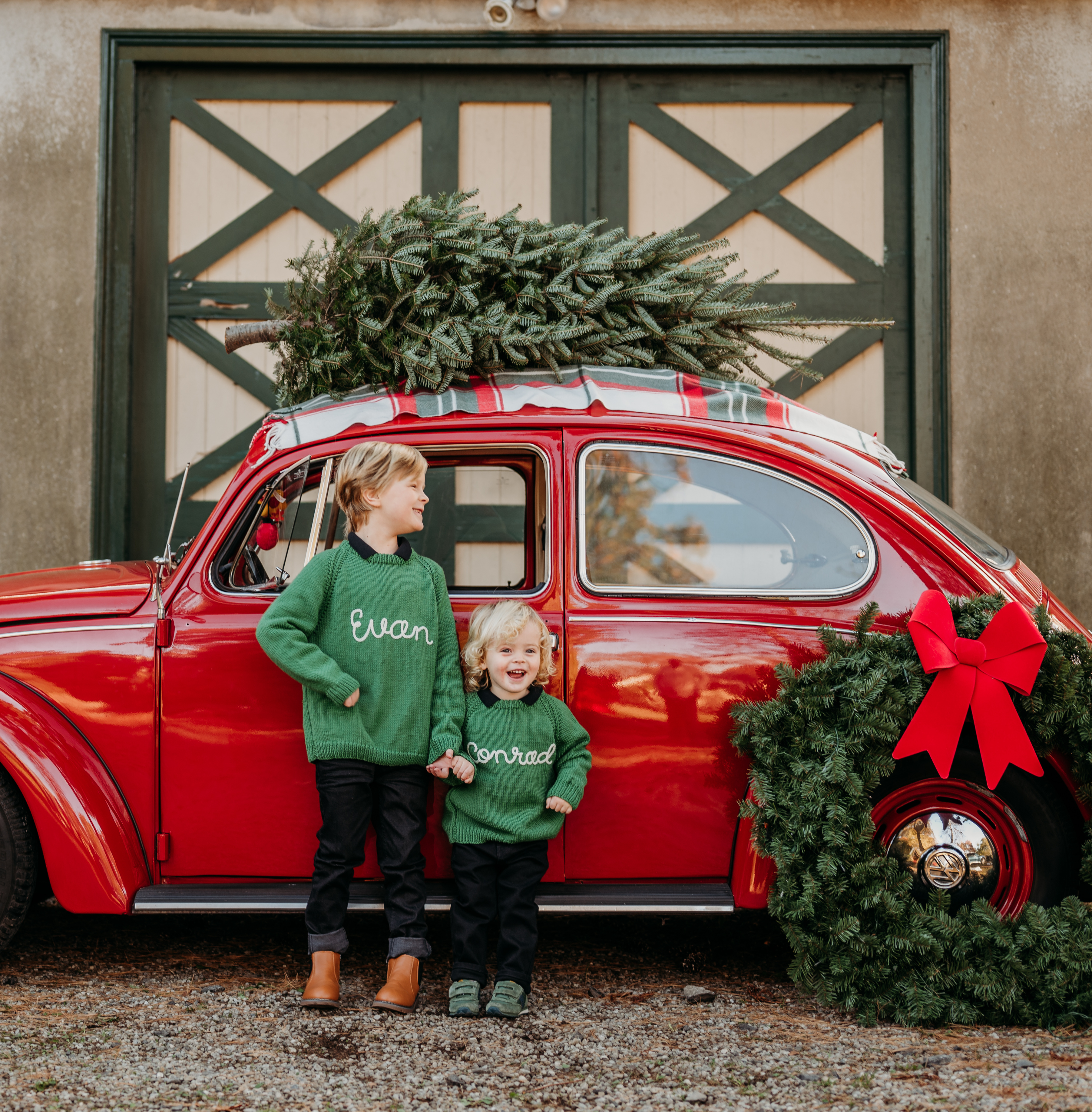 knitted name jumper baby