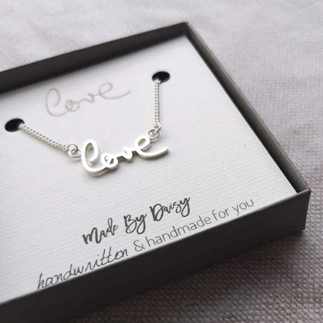Memorial handwriting necklace