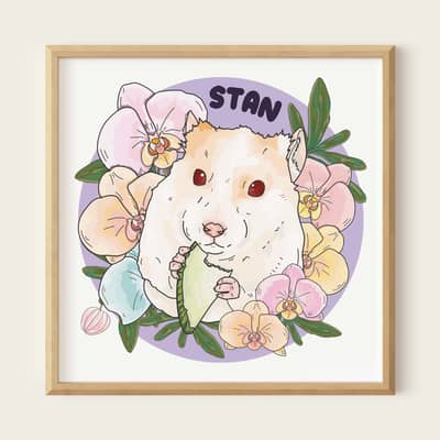 dog pet portrait gift for pet lover framed custom