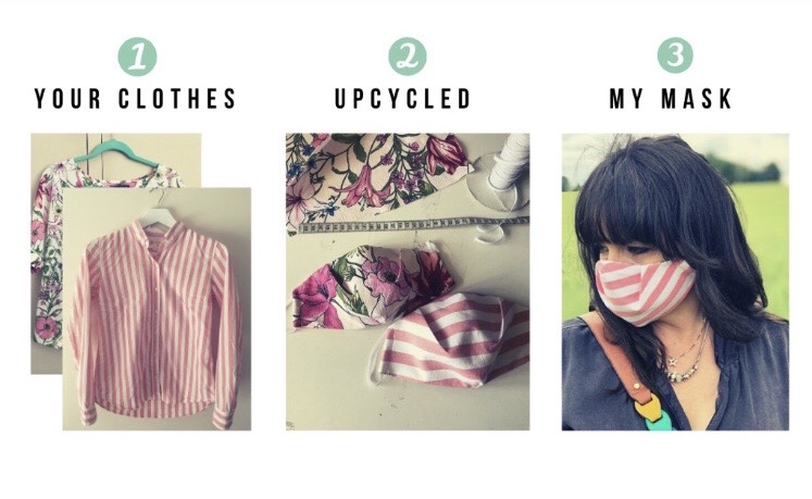 Sustainable face masks, personalised face masks handmade in the UK using vintage fabrics, upcycled and also my MASKS are also silk lined face masks