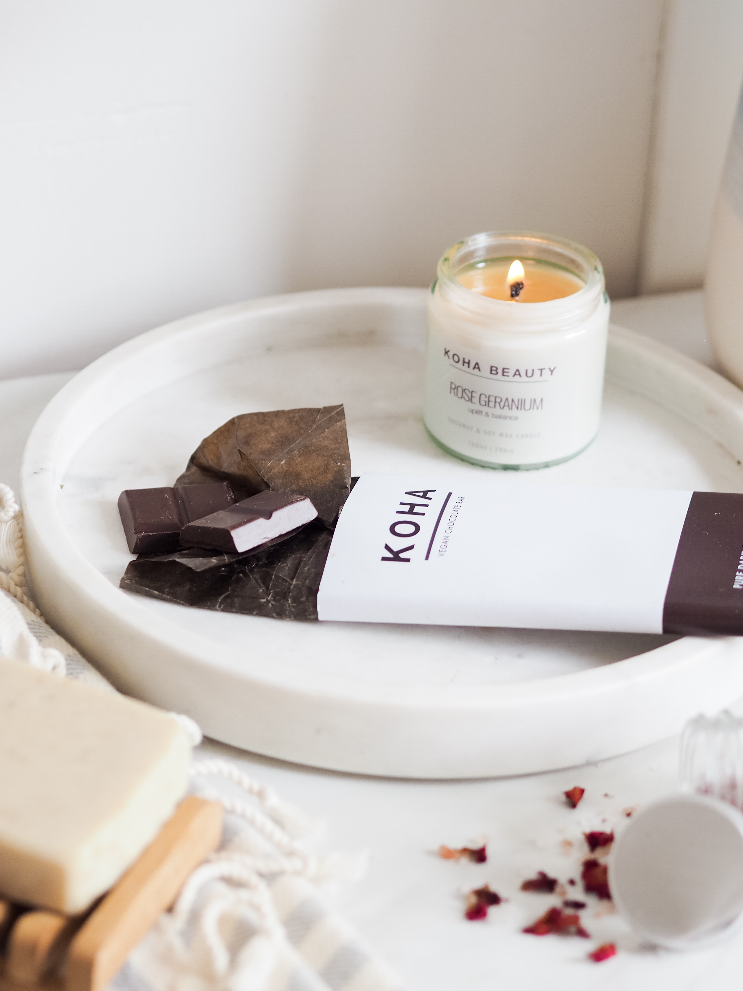 Plastic free premium quality products. Clean Burning soy wax candles fragranced using essential oils and 100% natural soap bars