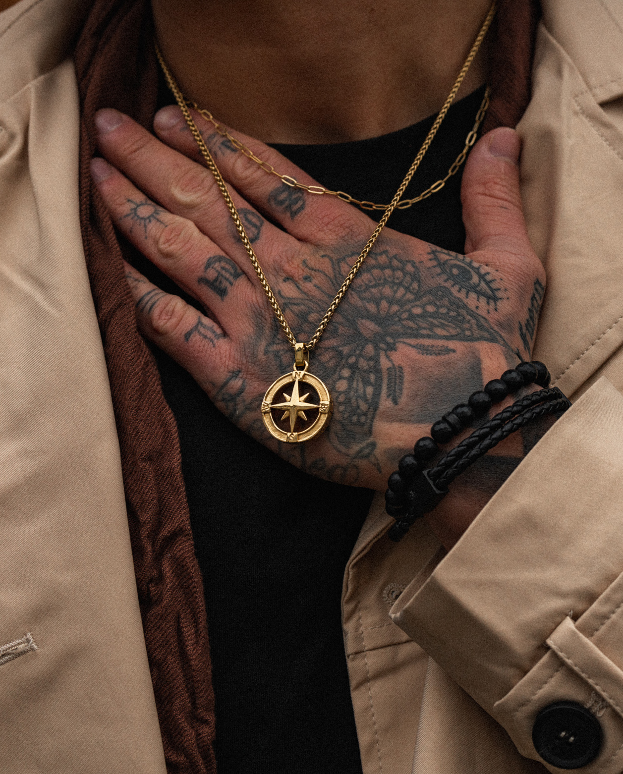 Pearl range shell necklace and mens bracelet