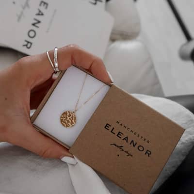 Hammered gold necklace