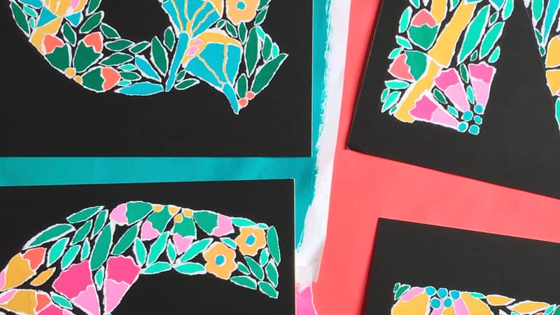 Ripped Paper letters