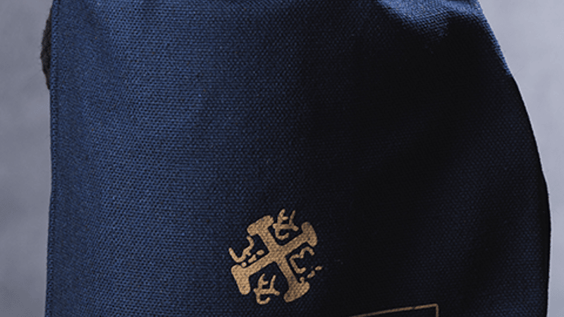 chuug rope handle beer tankard outside black rope and teak wood with viking coin inlay