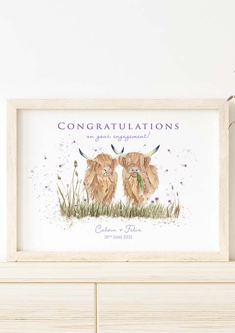 Highlands Personalised Engagement Print