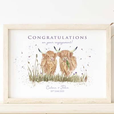 Highlands Personalised Engagement Print