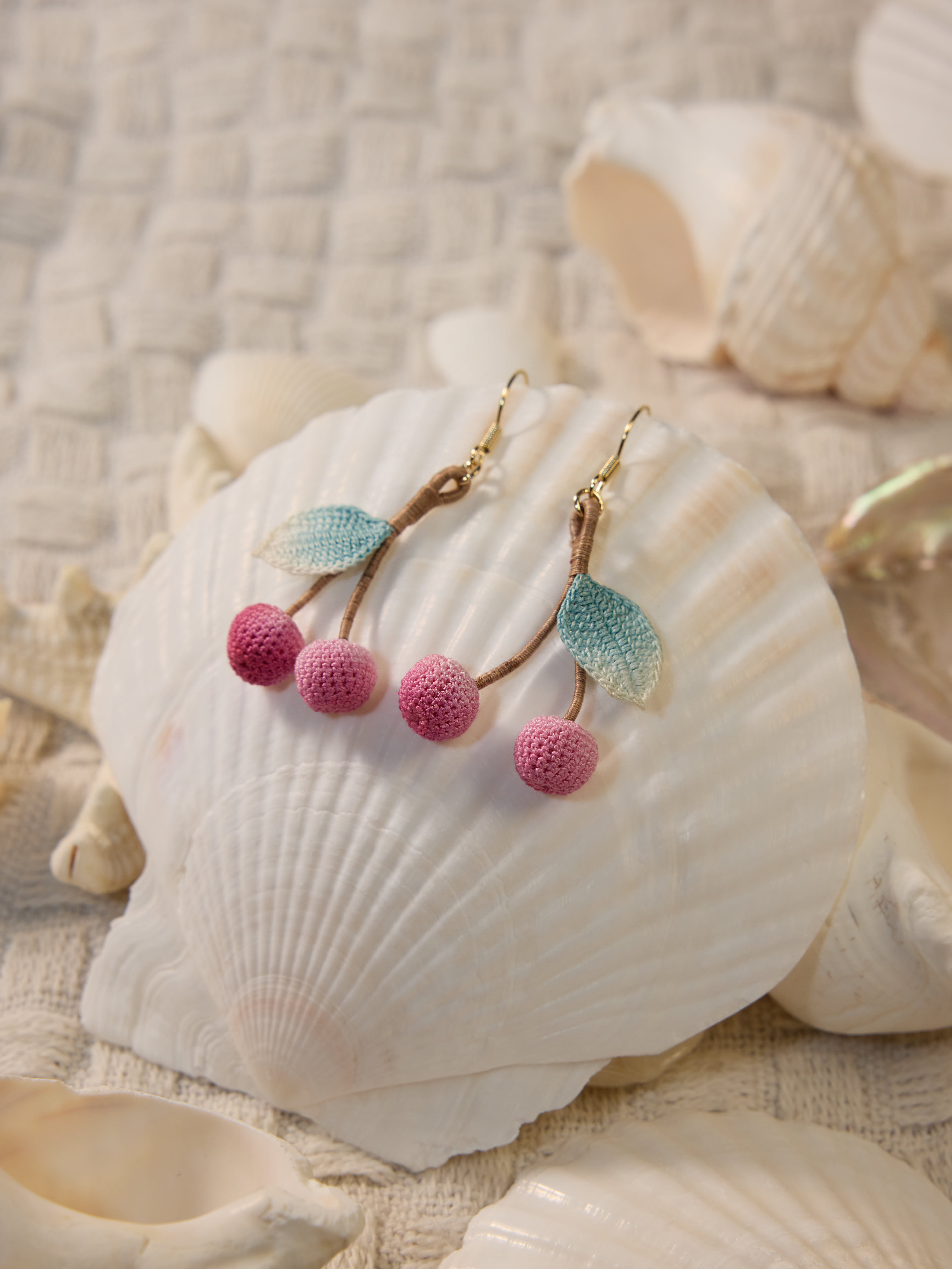 handmade micro-crochet earrings