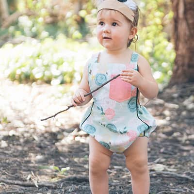 Turquoise Summer Bloom Romper