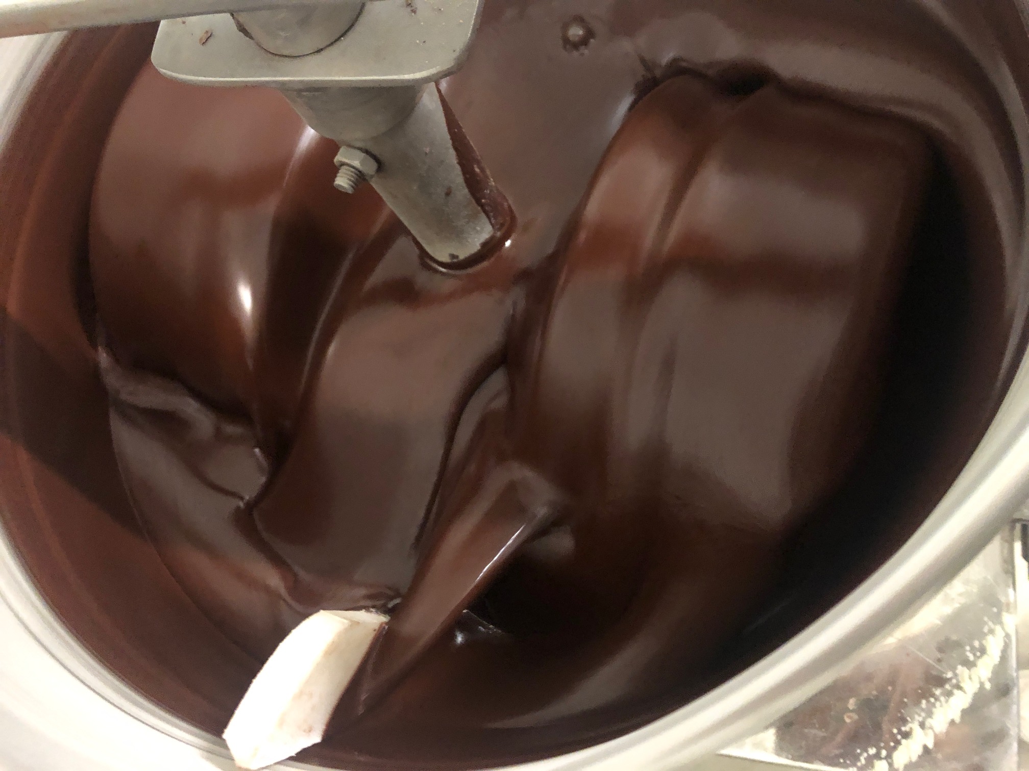 Stone grinding, or 'Conching' takes place over three full days!