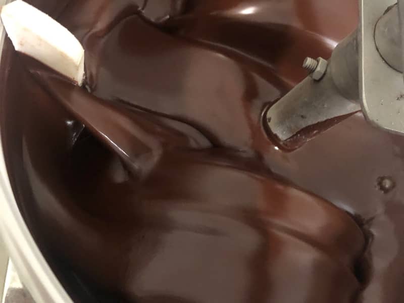 Stone grinding, or 'Conching' takes place over three full days!