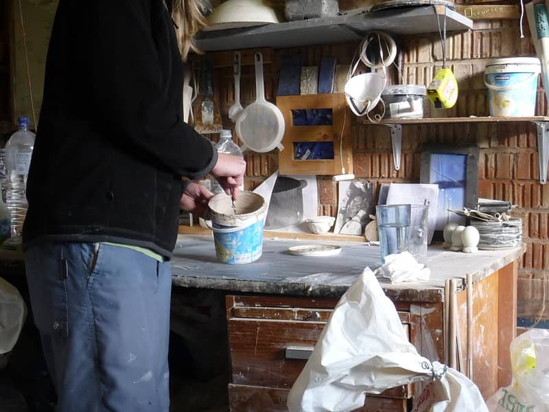 michelle freemantle of creatively occupied in her studio