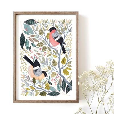 Bullfinch art print