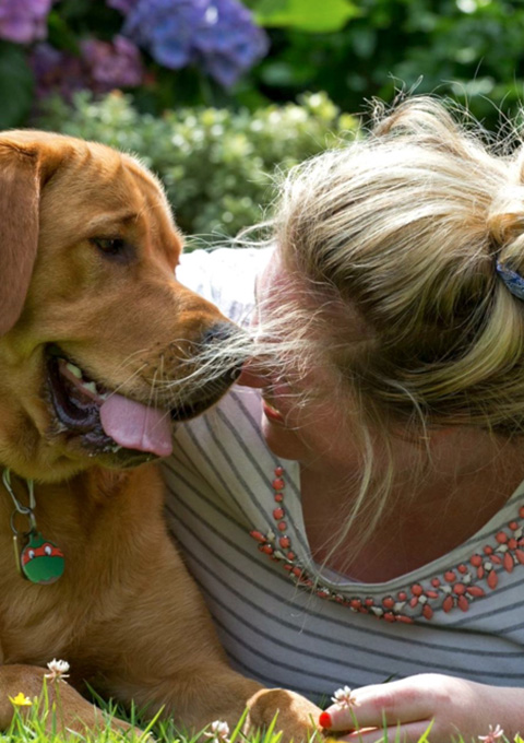 Gemma Connolly with Ian the Guide Dog