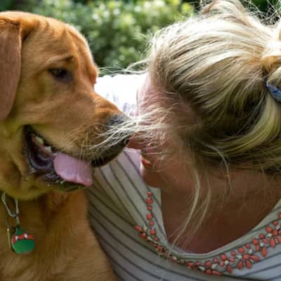 Gemma Connolly with Ian the Guide Dog