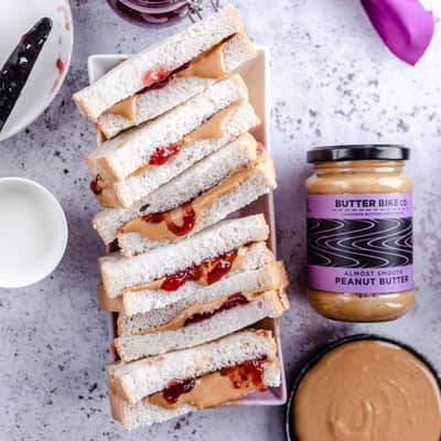 Almost Smooth natural peanut butter - fresh roast with cornish sea salt - best for PBJ sandwiches