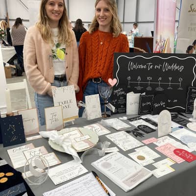 Jen and Charlee at wedding fair