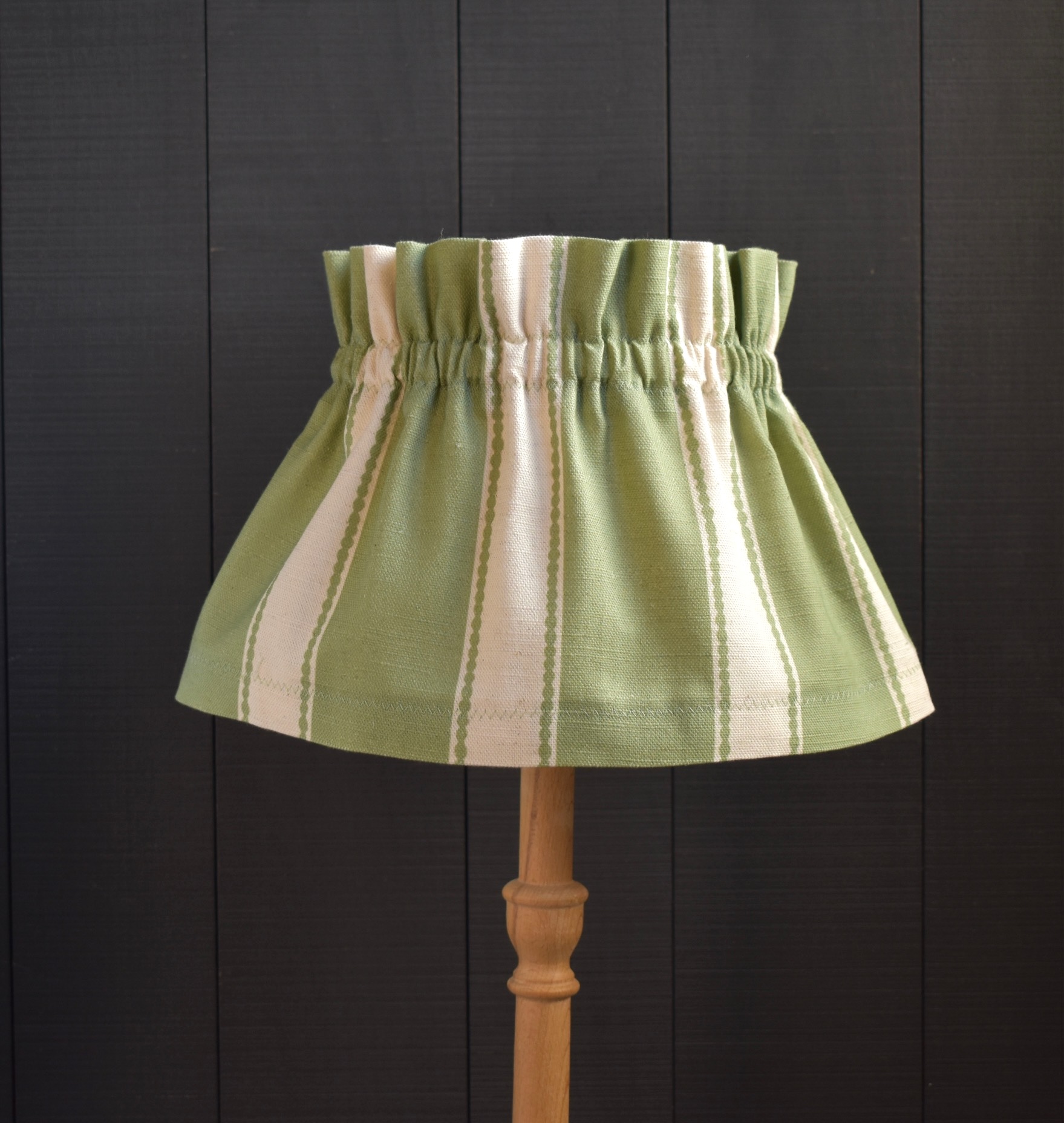 Dolly Green Stitch Stripe Scrunchie Lampshade