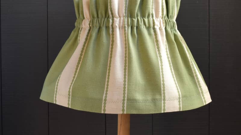 Dolly Green Stitch Stripe Scrunchie Lampshade