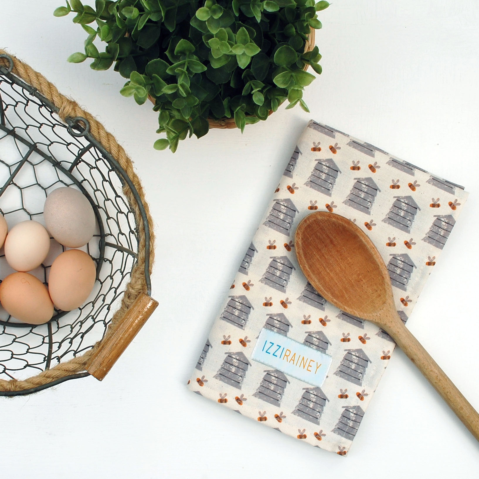 Beehive Tea Towel