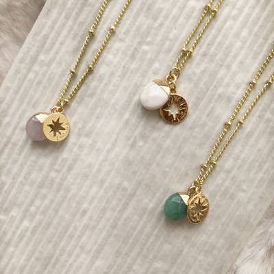 Gemstone Northern Star Necklace