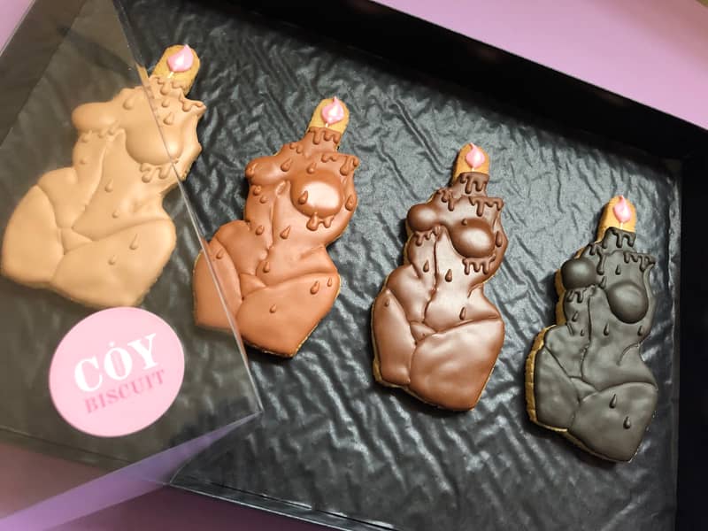 Varying shades of nude body shaped candle biscuits