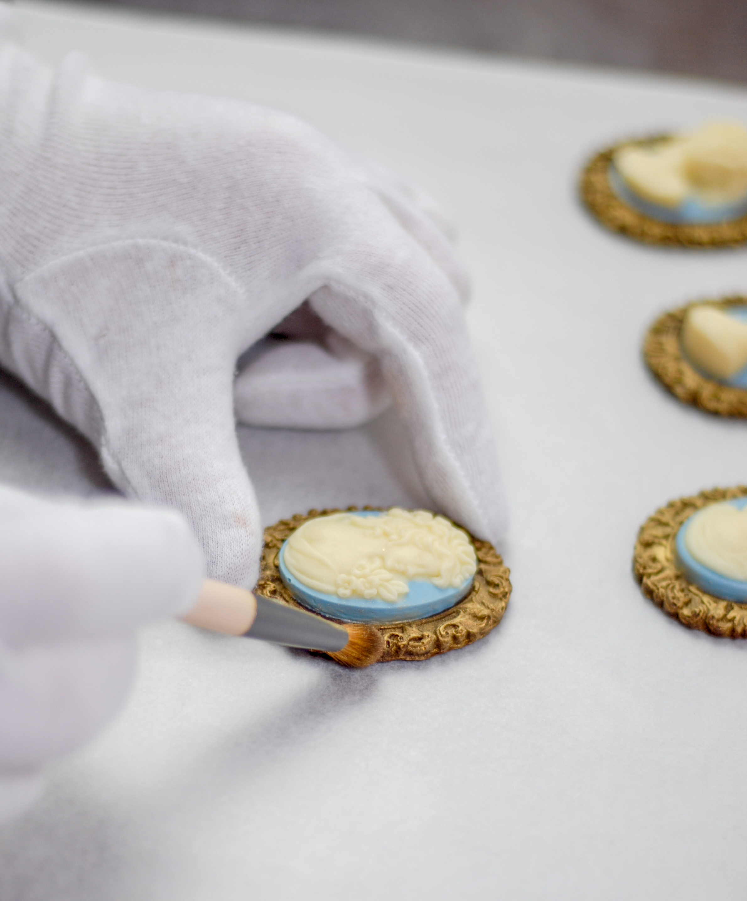 Elegant Handmade Chocolates, Cameo Brooch