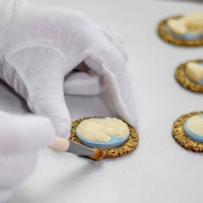 Elegant Handmade Chocolates, Cameo Brooch