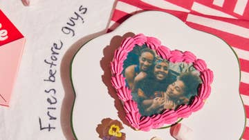 edible photo heart cookie