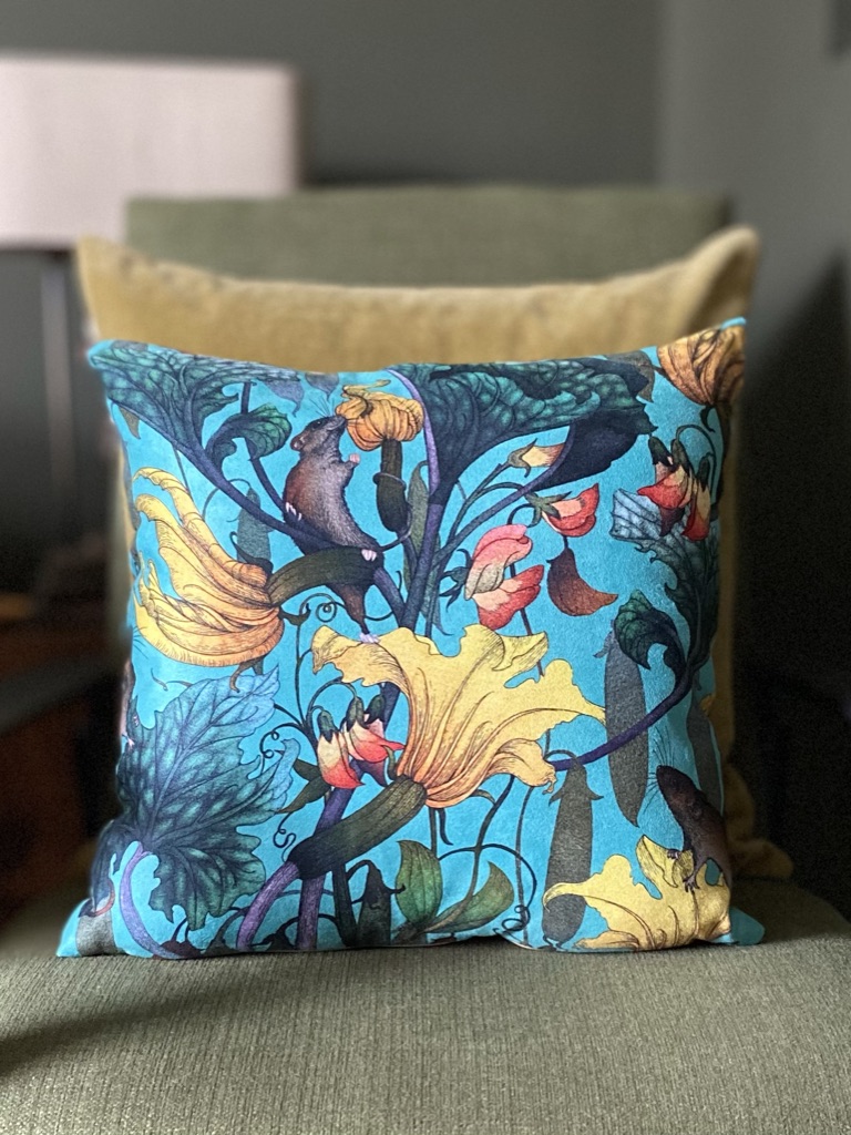 Mr Mouse vegan suede cushion