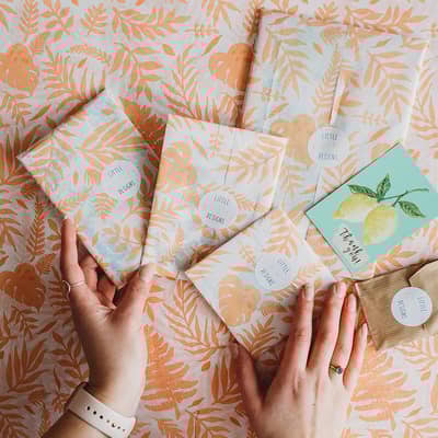 Orders wrapped in tissue paper