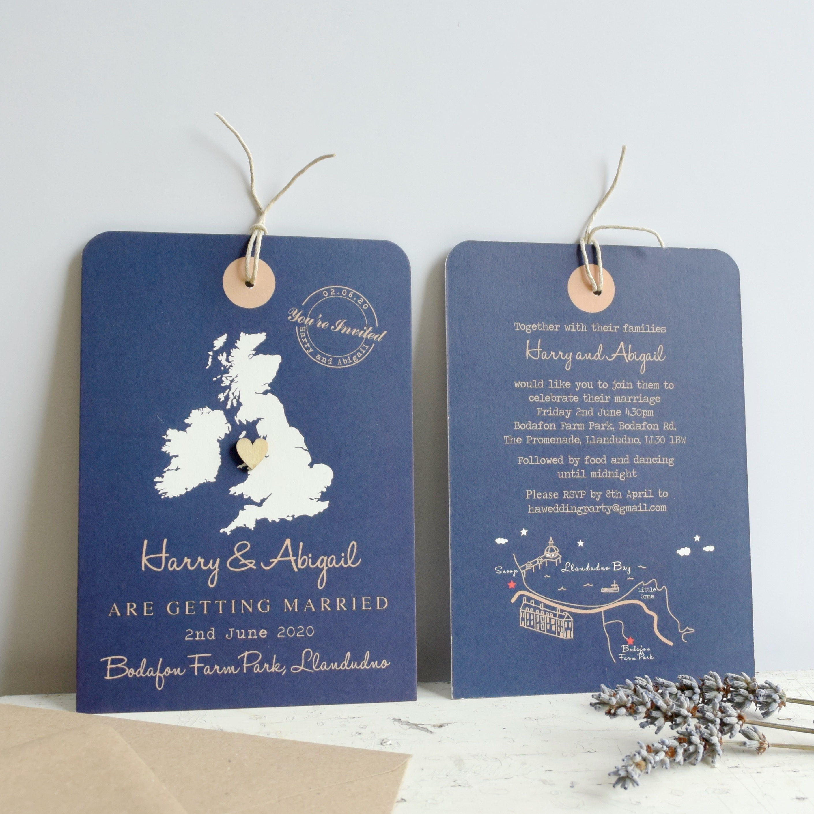 luggage tag save the date