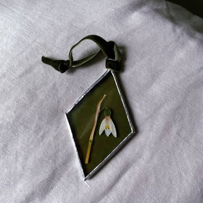 Stained Glass Mushroom Plant Stakes