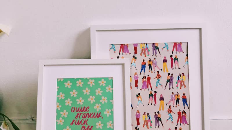 illustrated woman pattern