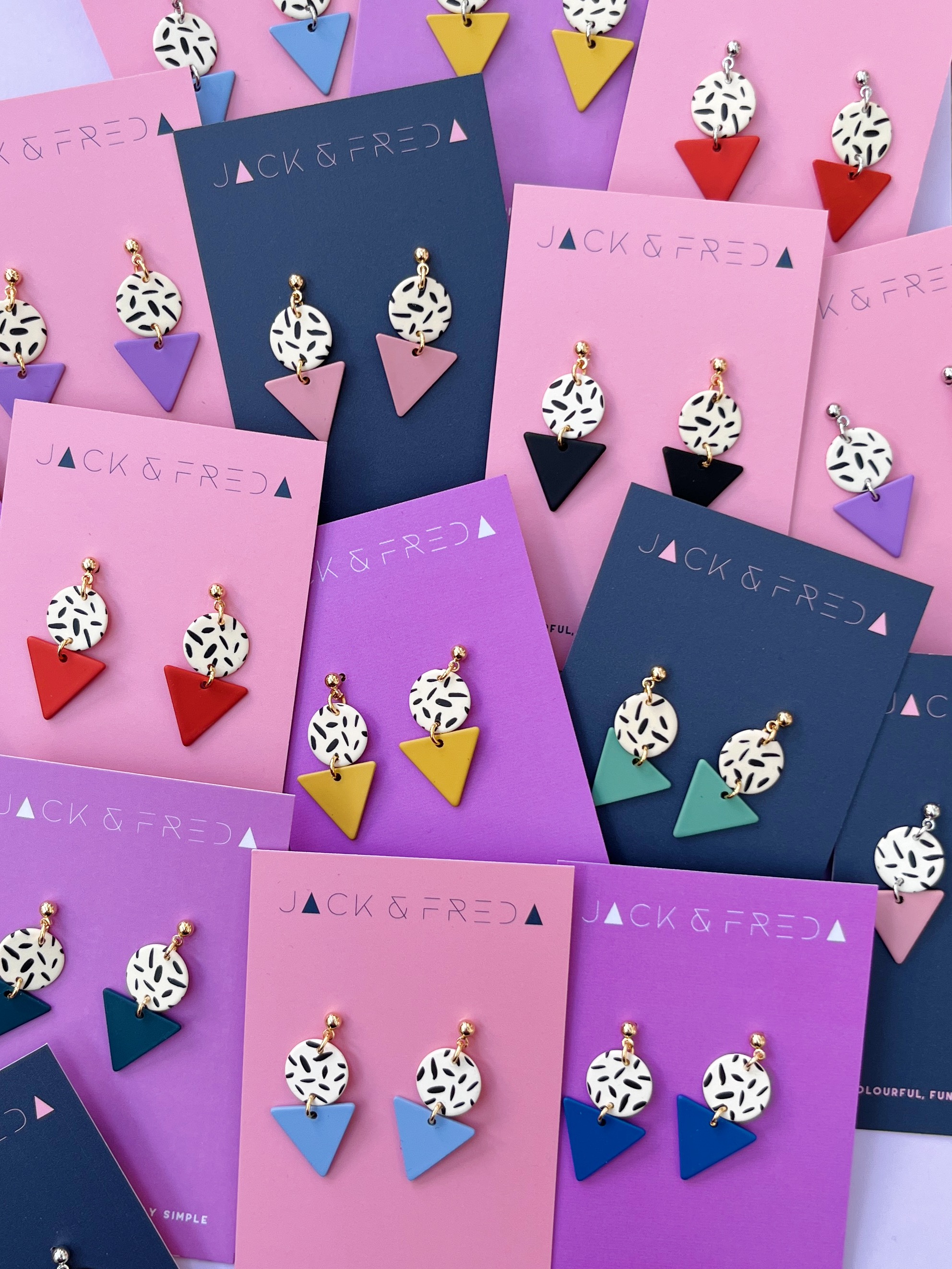 Jack & Freda Mini Memphis earrings