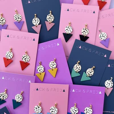 Jack & Freda Mini Memphis earrings