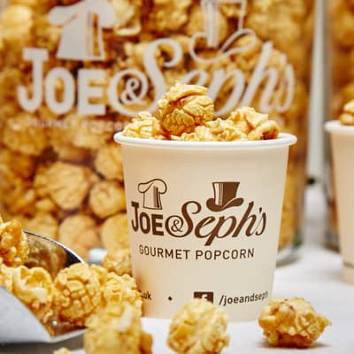 Joe & Seph's Popcorn in Espresso Cup